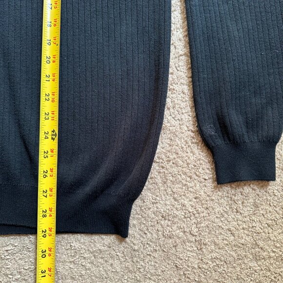 Cutter & Buck Sweater Mens XL 1/4 Zip Mock Neck Black Porters Neck Pullover - Picture 10 of 12